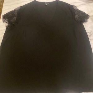 Express lace sleeve blouse